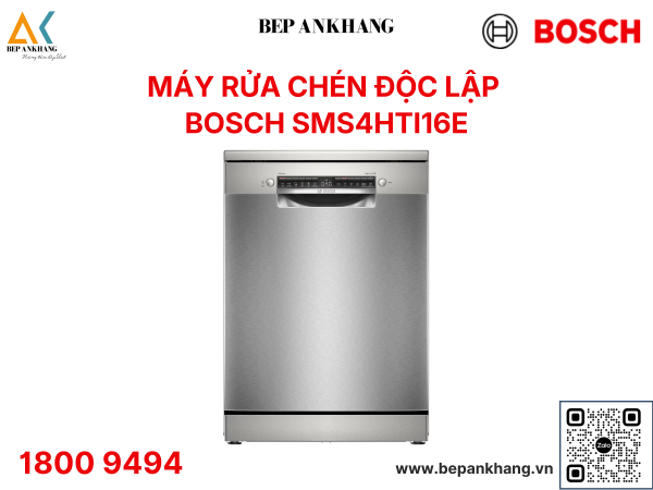 Máy rửa chén độc lập Bosch SMS4HTI16E series 4 - Sấy tăng cường - Nhập khẩu Ba Lan